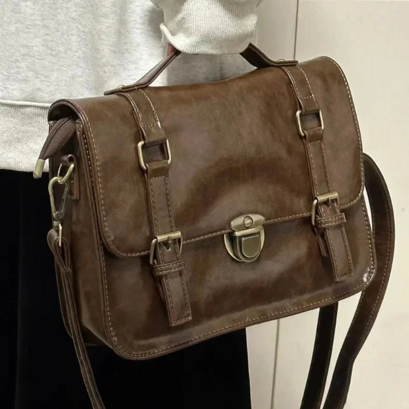 Vintage Women's Messenger Bag – Y2K Satchel Crossbody