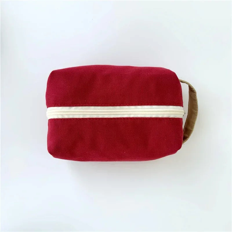 Canvas Cosmetic Bag Travel Makeup Organizer Pouch