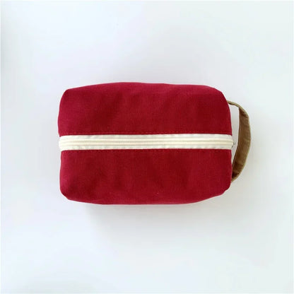 Canvas Cosmetic Bag Travel Makeup Organizer Pouch