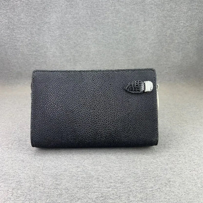 Stingray Skin Wristlet Clutch with Zip – Business Clutch Bag