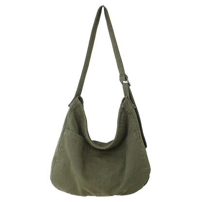 Canvas Crossbody Bag – Large Capacity Casual Shoulder Tote for Women