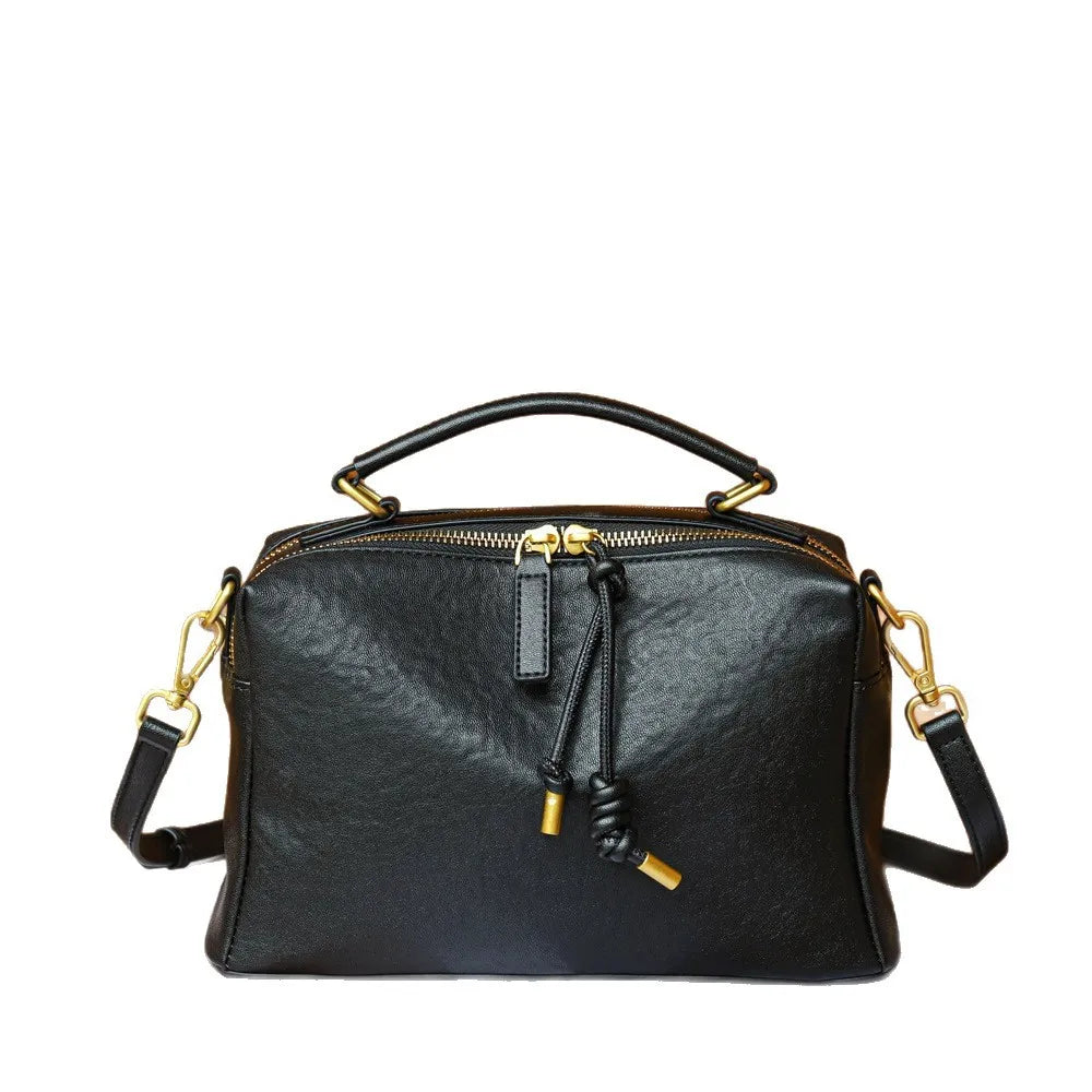 Genuine Leather Crossbody Bag – Women's Designer Satchel