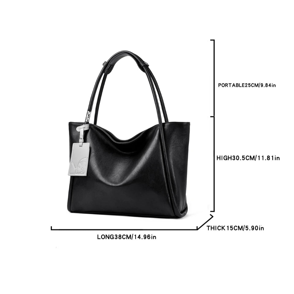 Large Leather Tote Bag for Women – Designer Shoulder Handbag