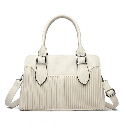 Large Capacity Soft Leather Women's Tote Bag – 3-Layer Luxury Handbag