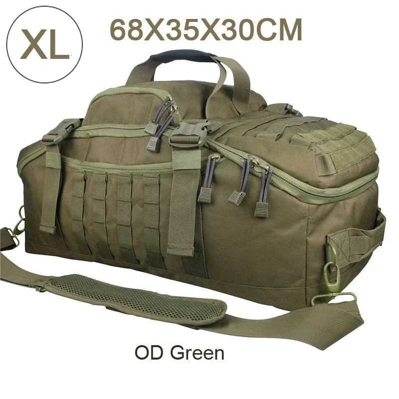 Tactical Duffle Backpack – 25L 45L 80L MOLLE Camping Travel Bag