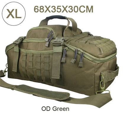 Tactical Duffle Backpack – 25L 45L 80L MOLLE Camping Travel Bag