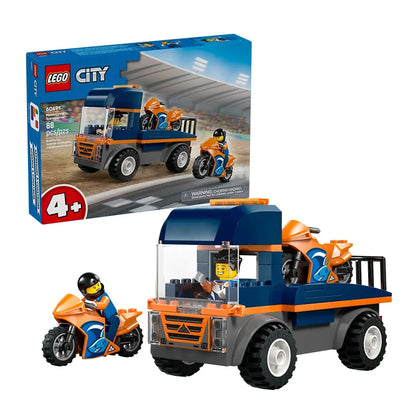 LEGO City 60491 Motorcycle Transporter Building Set – 88 Pieces, Ages 4+