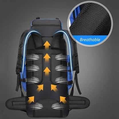 90L Hiking Backpack – Large Capacity Waterproof Camping Rucksack