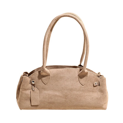 PU Suede Underarm Shoulder Bag – Women's Luxury Top-Handle Tote