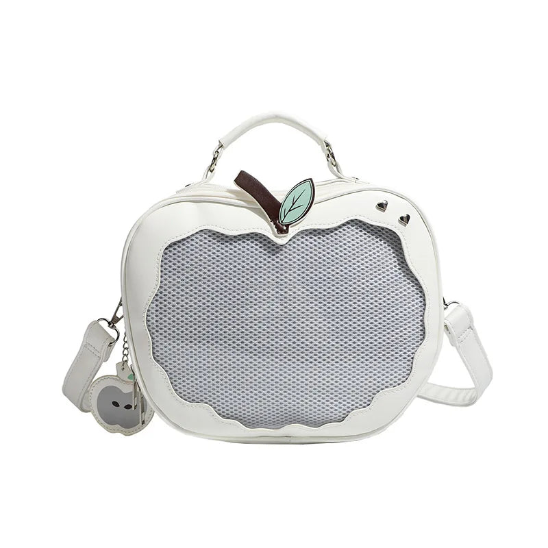 Apple Shape Ita Bag – Cute Transparent Crossbody & Handheld Purse