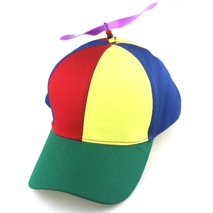 Propeller Baseball Cap – Colorful Patchwork Hat for Kids & Adults