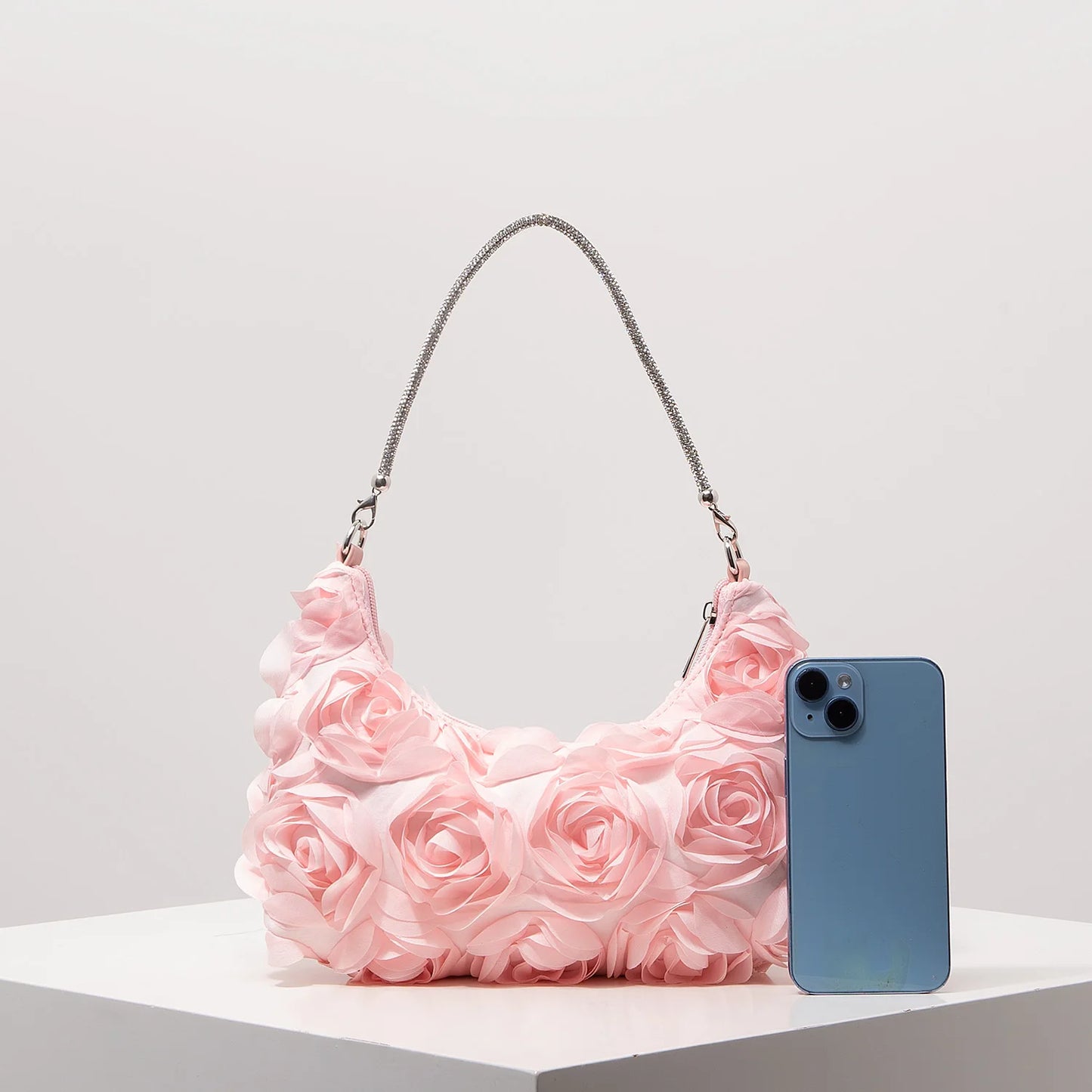 3D Rose Floral Shoulder Bag for Women – Party & Gala