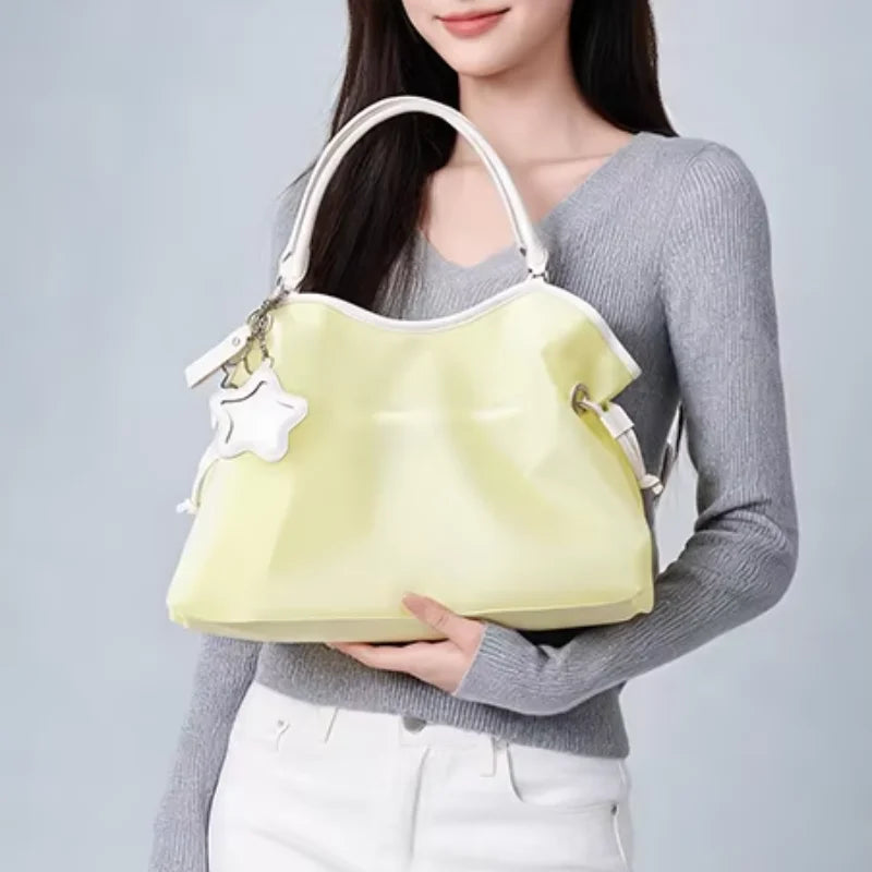 Large Capacity Jelly Tote Bag – Transparent PVC Shoulder Bag