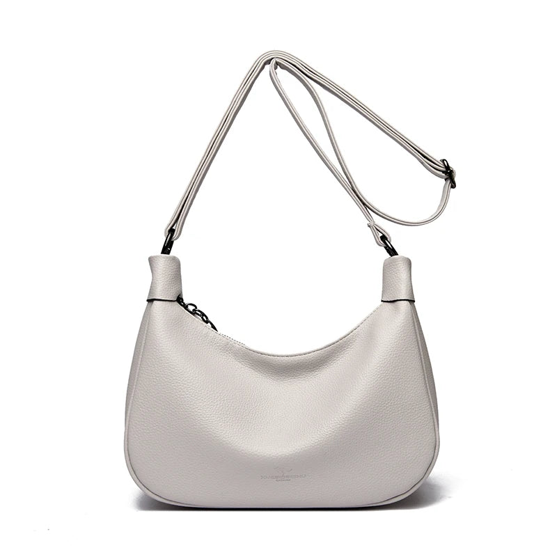 Women's PU Leather Hobo Shoulder Bag – Soft Crossbody Purse