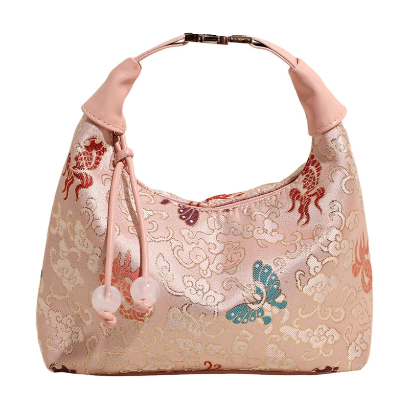 Chinese Brocade Silk Handbag – Women's Embroidered Crossbody Purse
