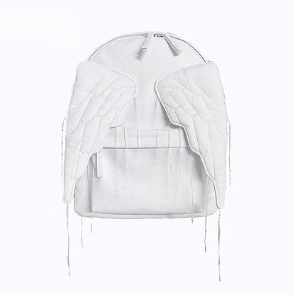 Y2K Angel Wing Canvas Backpack for Women
