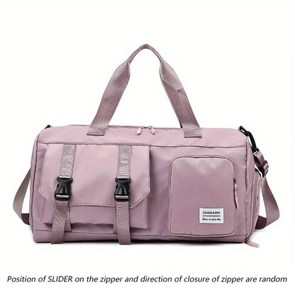 Women's Nylon Gym Bag with Shoe Compartment – Fitness Duffel