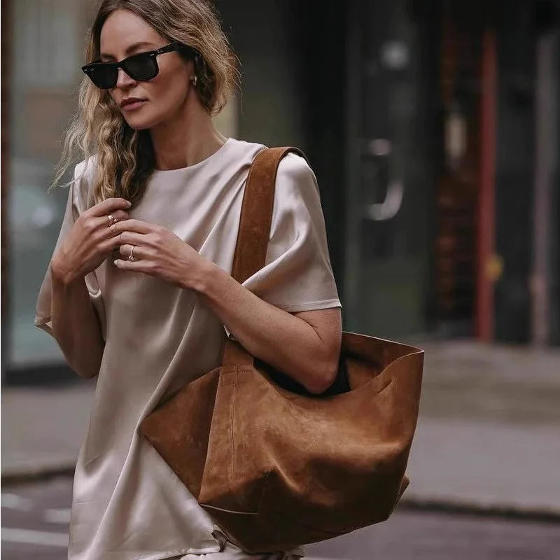 Large Corduroy Canvas Shoulder Tote Bag for Women