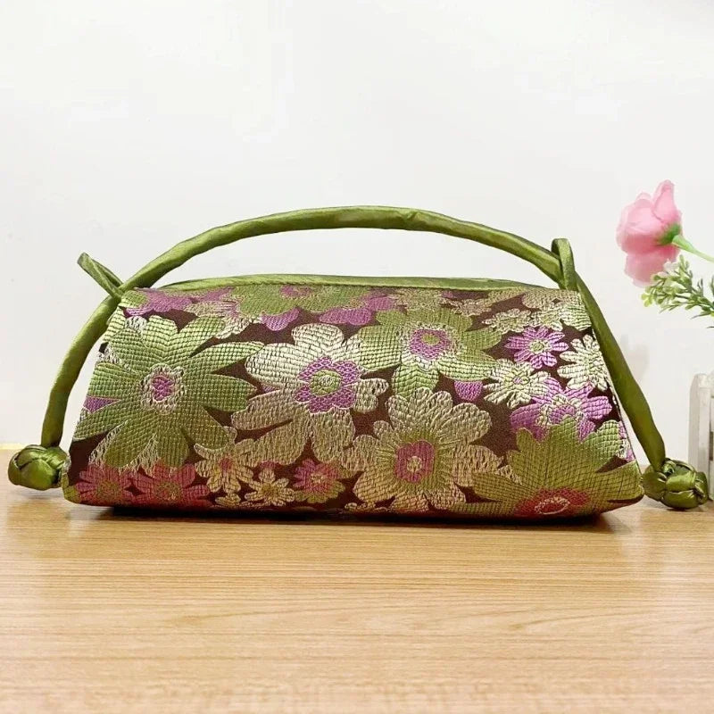 Chinese Silk Embroidery Handbag – Women's Floral Brocade Tote Bag