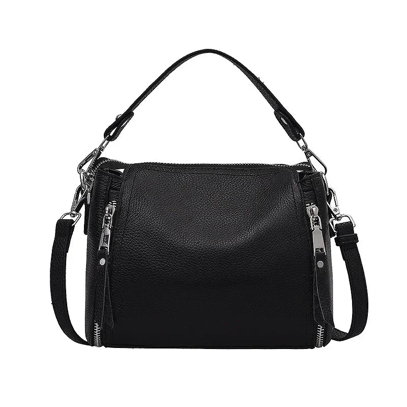 Genuine Leather Handbag Women's Cowhide Shoulder & Crossbody Bag