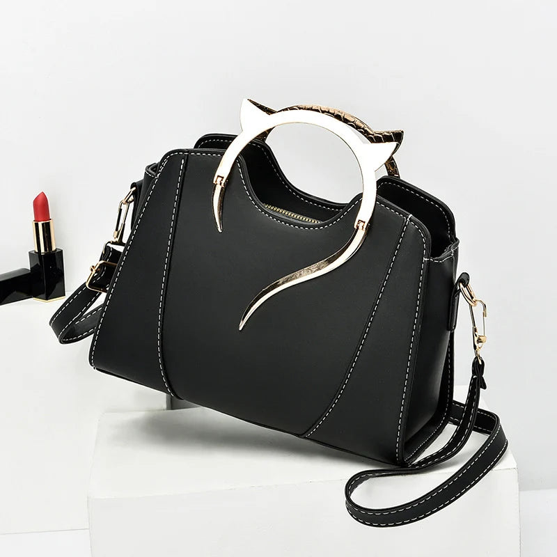 Cat Ear Handle Women's Crossbody Handbag