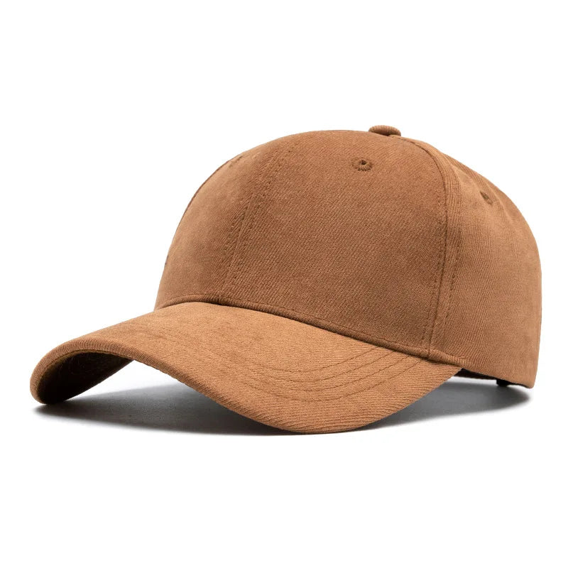 Suede Baseball Cap Unisex Adjustable Snapback Dad Hat