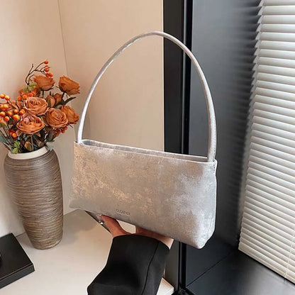 PU Leather Square Underarm Bag – Women's Trendy Shoulder Purse