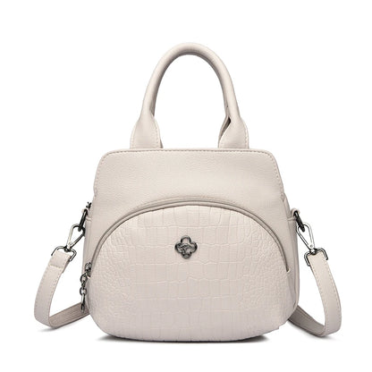 PU Leather Top Handle Handbag – Women's Large Crossbody Shoulder Bag