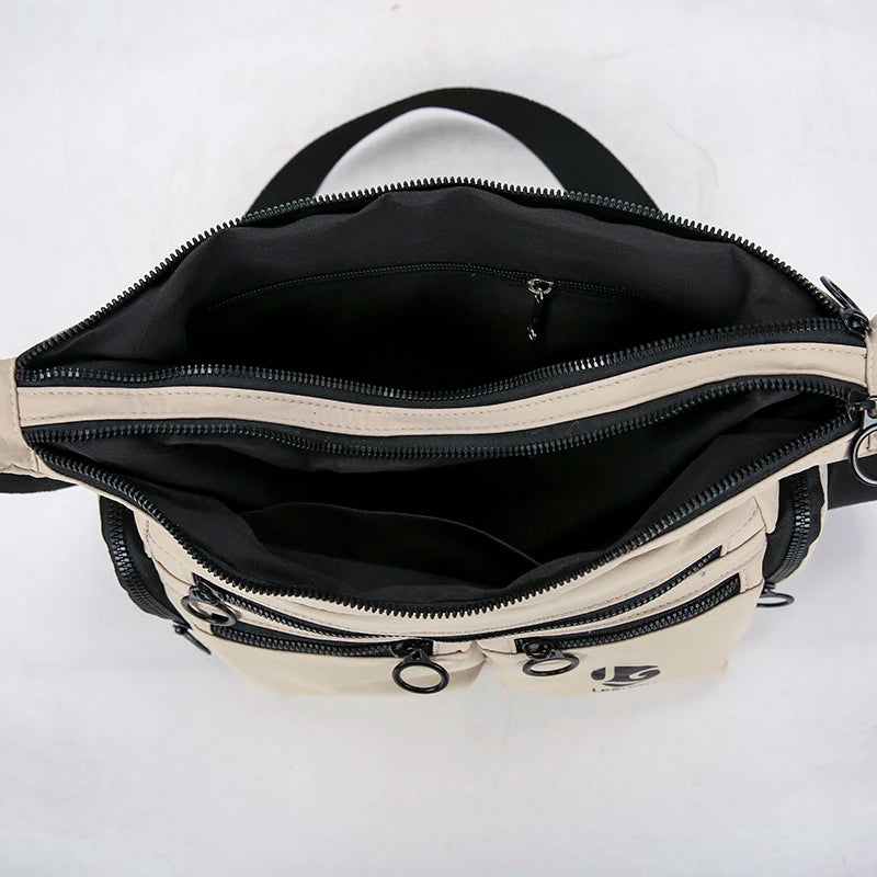 Unisex Water-Resistant Crossbody Sling Bag – Large Capacity Multi-Pocket