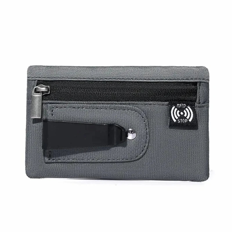 RFID Blocking Slim Wallet – Tactical Nylon Zipper Card Holder