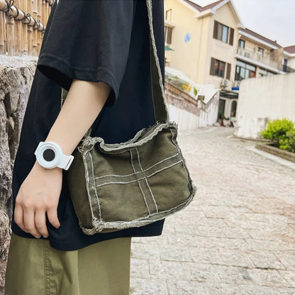 Canvas Crossbody Bag – Retro Vintage Messenger for Women & Men