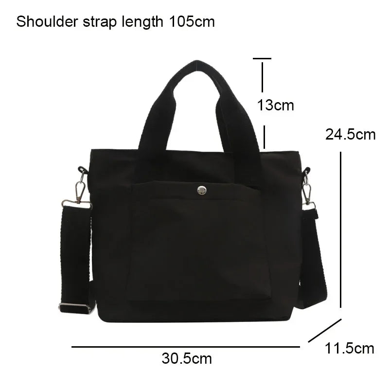 Canvas Crossbody Messenger Bag – Large Capacity Shoulder Bag