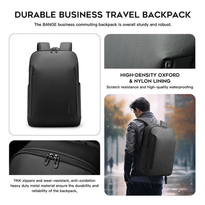 Bange 15.6" Laptop Backpack – Multi-Pocket Waterproof Business Travel Bag