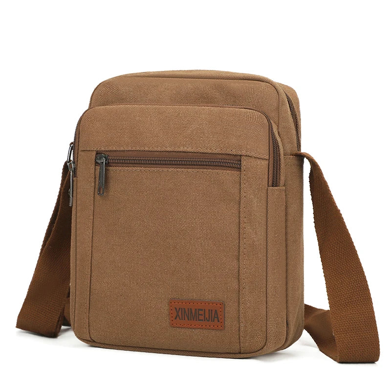 Canvas Crossbody Bag for Men – Vintage Messenger Sling