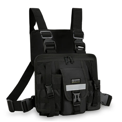 Tactical Chest Bag – Reflective Multi-Pocket Vest Pack