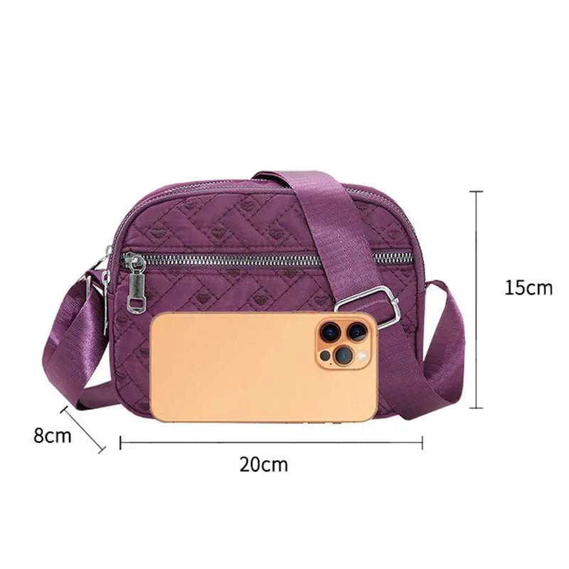 Quilted Crossbody Bag for Women – Lightweight Messenger Purse