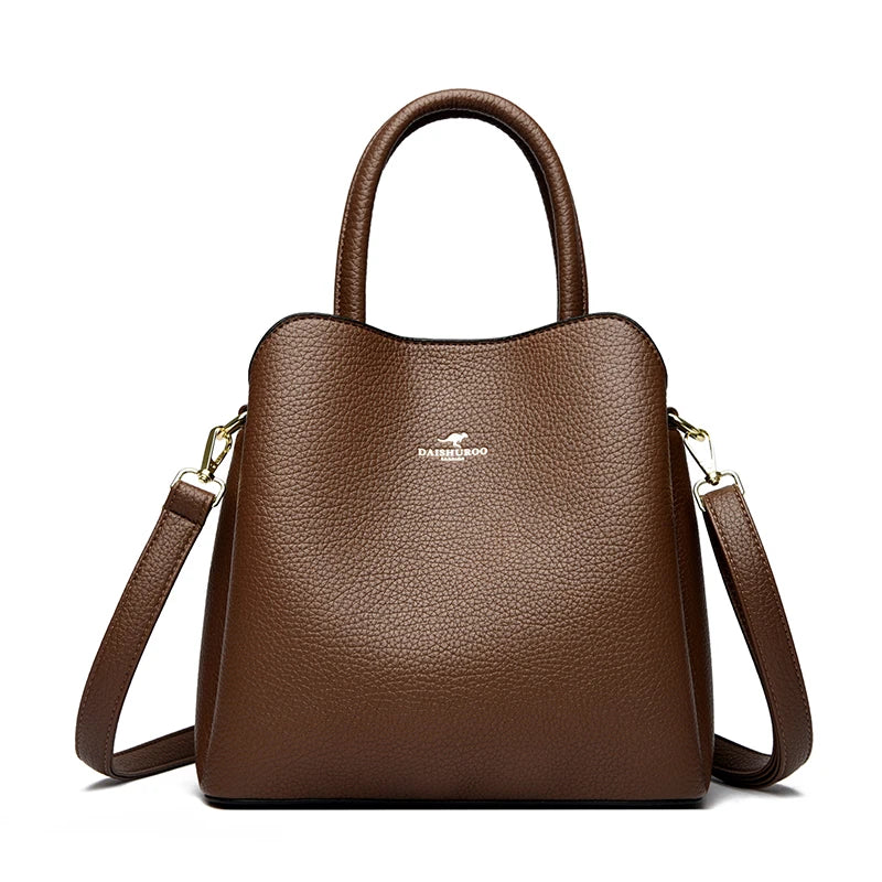 Luxury PU Leather Tote Bag – Women's Designer Crossbody Shoulder Bag