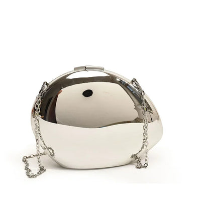 Acrylic Evening Clutch Bag – Half Moon Shoulder Purse for Women