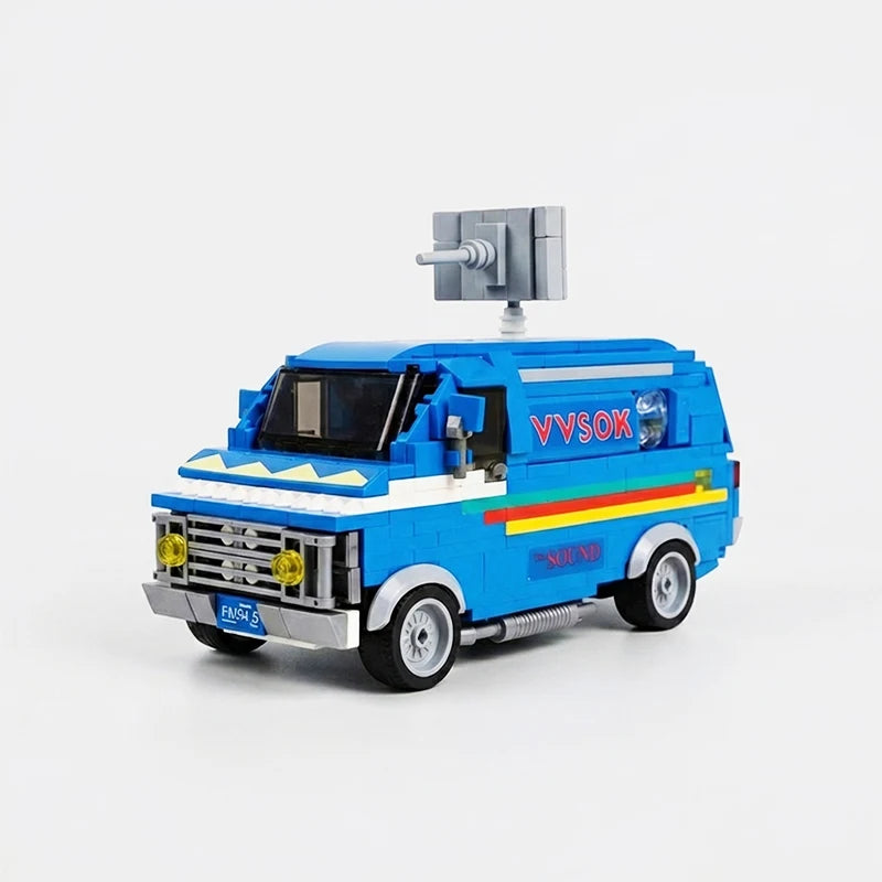 Retro 80s Van MOC Building Blocks Set – Mystery Town Brick Kit