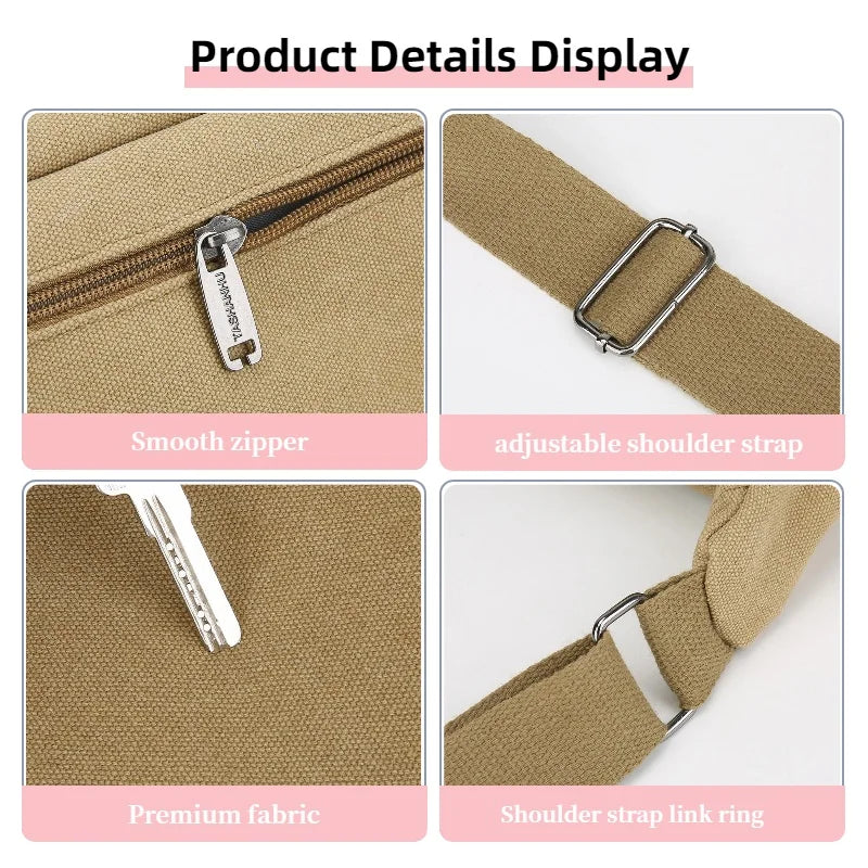Men's Canvas Shoulder Bag – Casual Crossbody Messenger