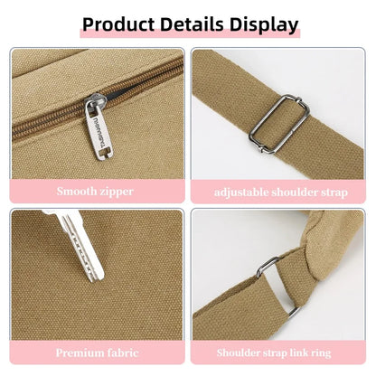 Men's Canvas Shoulder Bag – Casual Crossbody Messenger