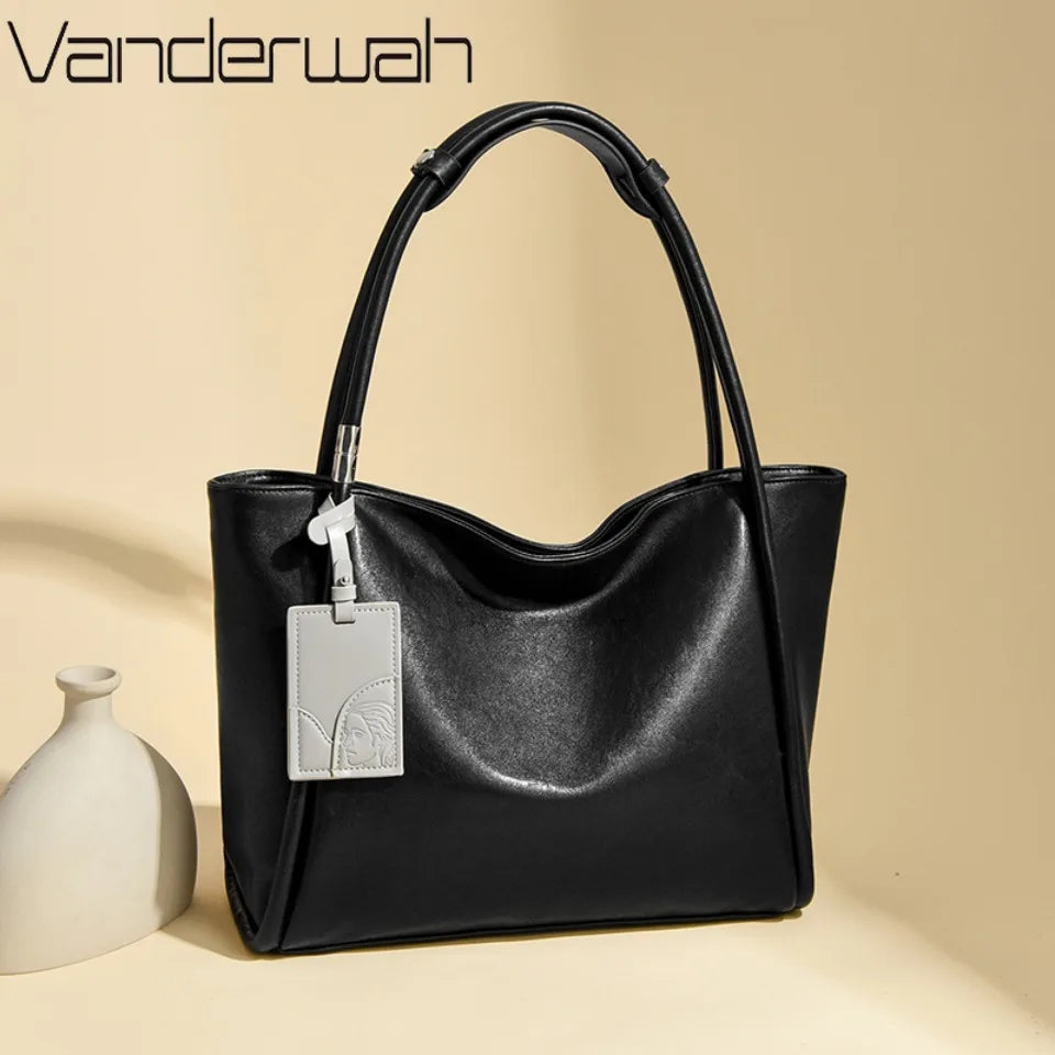 Large Leather Tote Bag for Women – Designer Shoulder Handbag