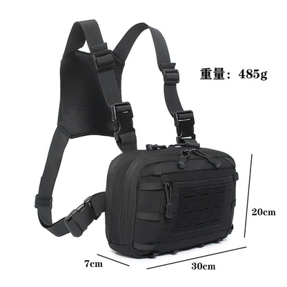 Tactical Chest Pack with MOLLE Webbing – Outdoor Hiking Bag