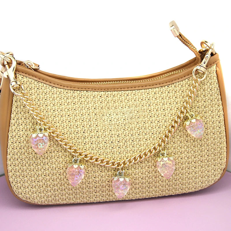 Strawberry Bag Charm Chain – Cute Pendant Keychain Accessory