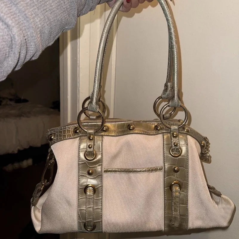 Patchwork Shoulder Bag for Women – Chic Large Capacity Tote