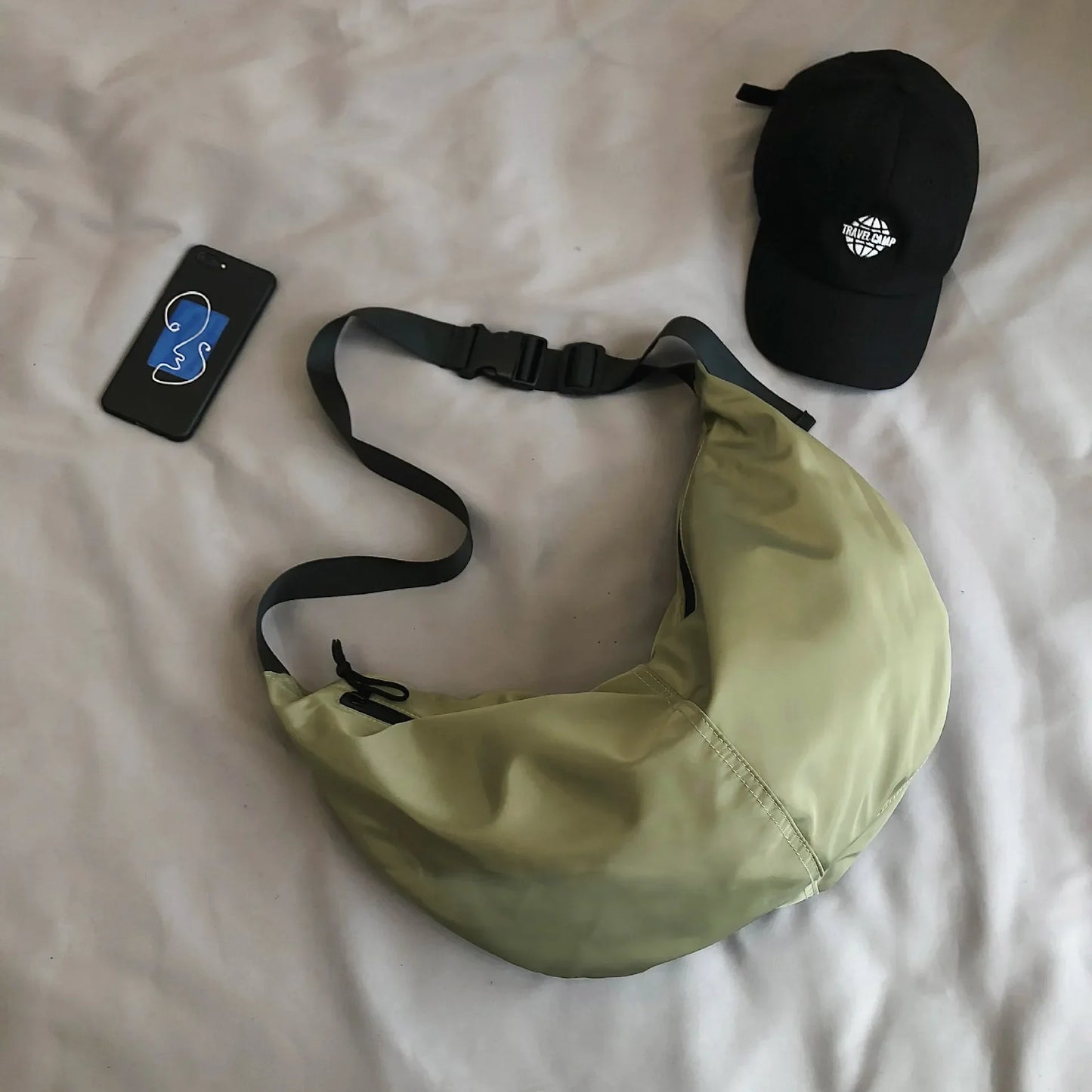 Nylon Crossbody Hobo Bag – Unisex Large Capacity