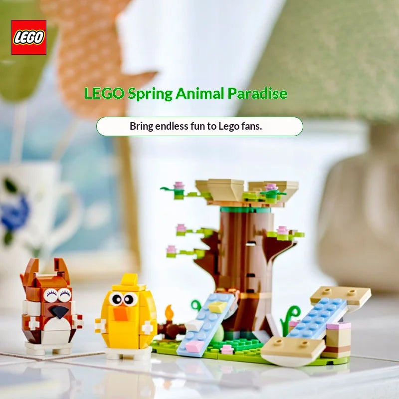 LEGO 40709 Spring Animal Park Building Set – Valentine's Day Gift
