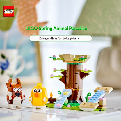 LEGO 40709 Spring Animal Park Building Set – Valentine's Day Gift