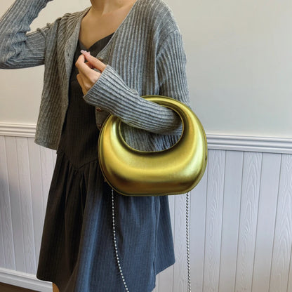 Moods Luxury Evening Clutch Purse Women Round Handle Pu Leather Wrist Bag Wedding Dinner Party