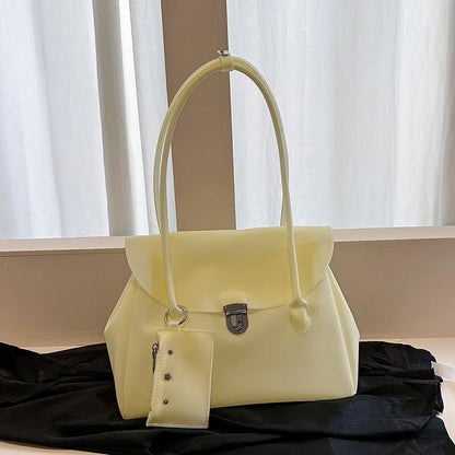 Large Capacity PVC Shoulder Bag – Women's Waterproof Handbag with Coin Purse